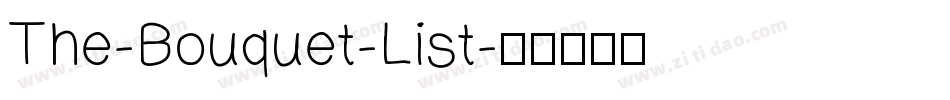 The-Bouquet-List字体转换