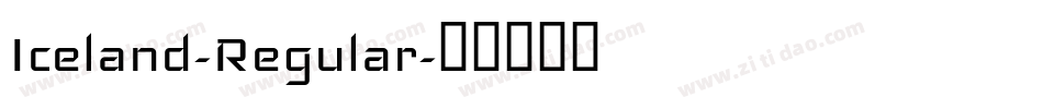 Iceland-Regular字体转换