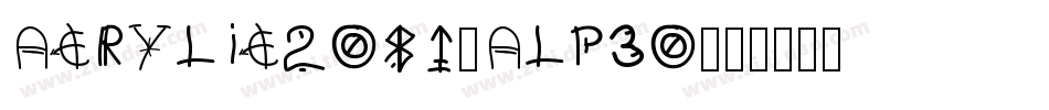 ACRYLIC2081-ALP30字体转换