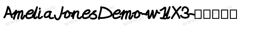 AmeliaJonesDemo-w1lX3字体转换
