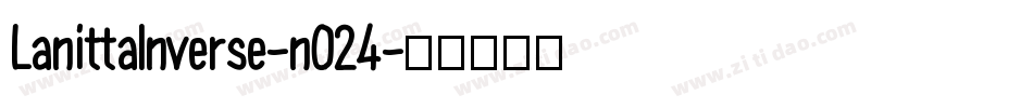 LanittaInverse-nO24字体转换