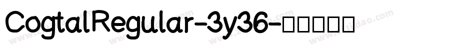 CogtalRegular-3y36字体转换