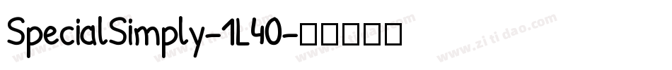 SpecialSimply-1L40字体转换