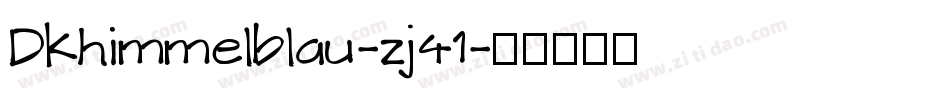 Dkhimmelblau-zj41字体转换