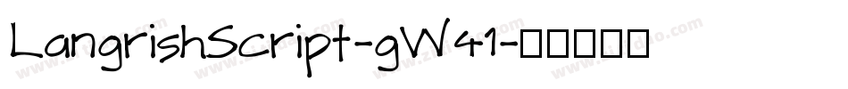 LangrishScript-gW41字体转换