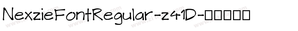 NexzieFontRegular-z41D字体转换