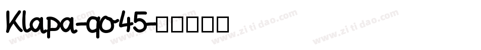 Klapa-qo45字体转换
