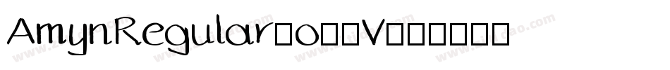 AmynRegular-o52V字体转换