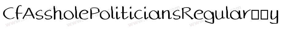 CfAssholePoliticiansRegular-8y52字体转换