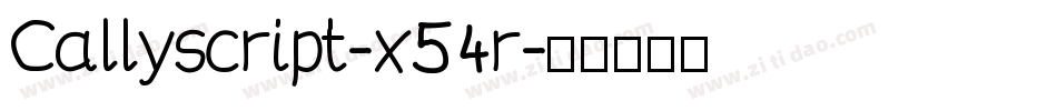 Callyscript-x54r字体转换