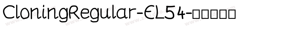 CloningRegular-EL54字体转换