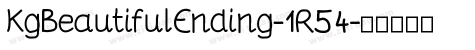 KgBeautifulEnding-1R54字体转换