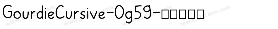 GourdieCursive-0g59字体转换