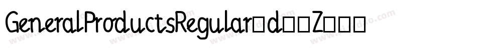 GeneralProductsRegular-d62Z字体转换