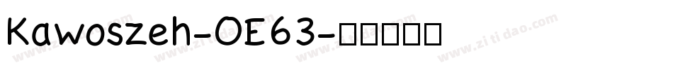 Kawoszeh-OE63字体转换