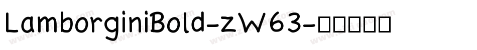 LamborginiBold-zW63字体转换