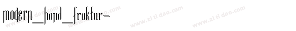 MODERN_hand_fraktur字体转换