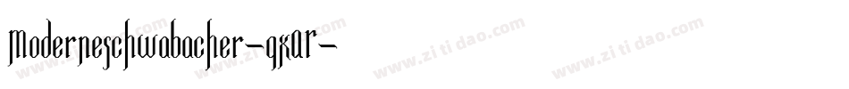 Moderneschwabacher-gxAR字体转换