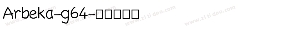 Arbeka-g64字体转换