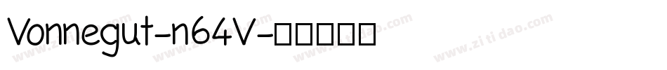 Vonnegut-n64V字体转换