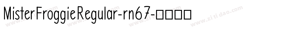 MisterFroggieRegular-rn67字体转换