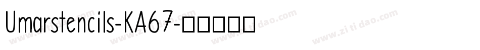 Umarstencils-KA67字体转换