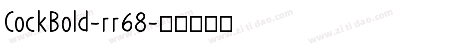 CockBold-rr68字体转换