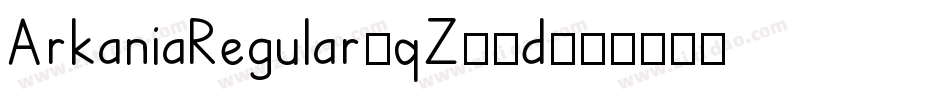 ArkaniaRegular-qZ70d字体转换