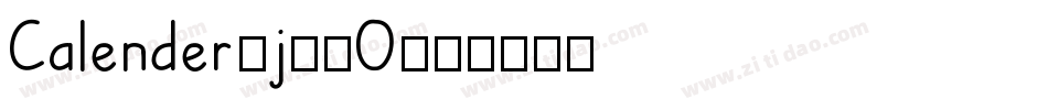 Calender-j70O字体转换