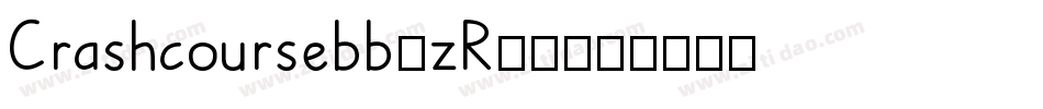Crashcoursebb-zR70字体转换