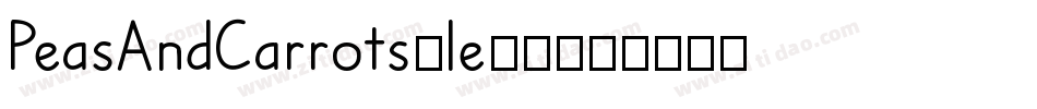 PeasAndCarrots-le70字体转换