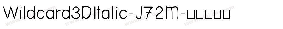 Wildcard3DItalic-J72M字体转换
