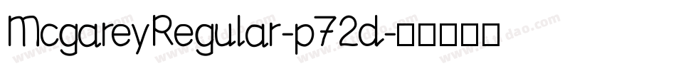 McgareyRegular-p72d字体转换