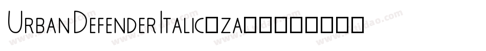 UrbanDefenderItalic-za74字体转换
