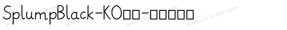 SplumpBlack-KO77字体转换