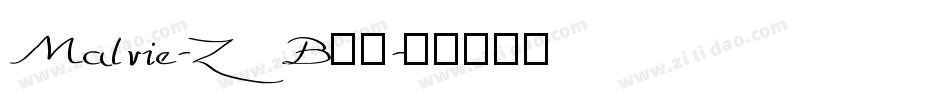 Malvie-ZB78字体转换