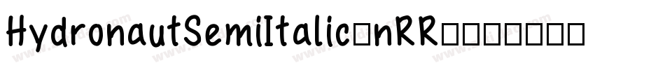 HydronautSemiItalic-nRR80字体转换
