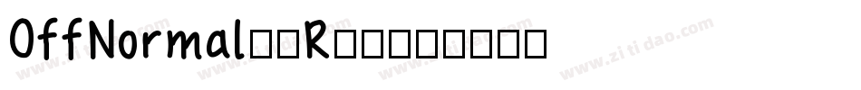 OffNormal-8R80字体转换
