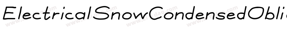 ElectricalSnowCondensedOblique-6w81字体转换