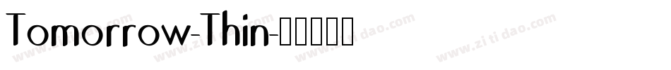 Tomorrow-Thin字体转换