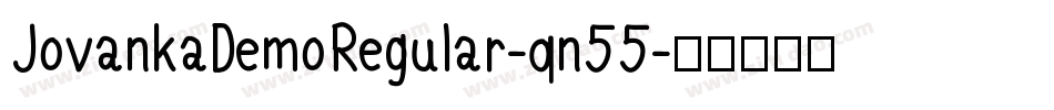 JovankaDemoRegular-qn55字体转换