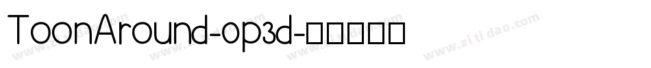 ToonAround-0p3d字体转换