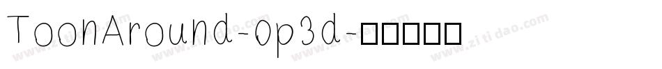 ToonAround-0p3d字体转换
