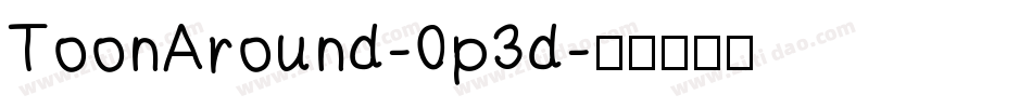 ToonAround-0p3d字体转换