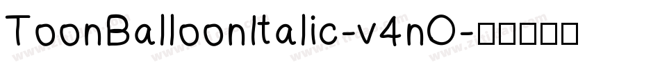 ToonBalloonItalic-v4nO字体转换