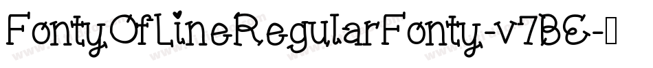 FontyOfLineRegularFonty-v7BE字体转换