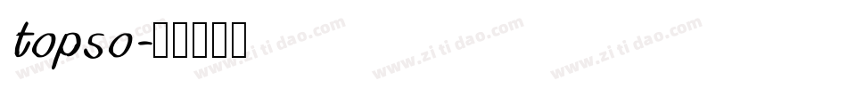 topso字体转换