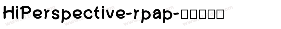 HiPerspective-rpap字体转换