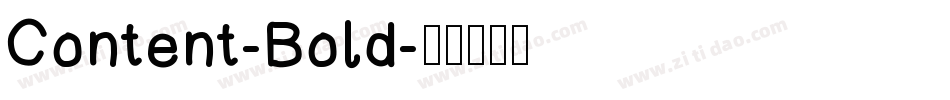 Content-Bold字体转换