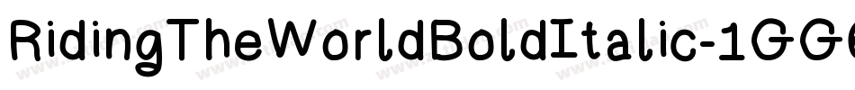 RidingTheWorldBoldItalic-1GG6j字体转换